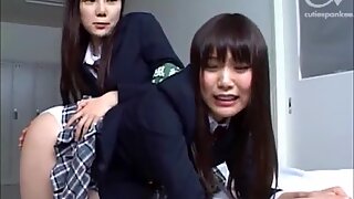 Two girlfriends are debauched and having fun.