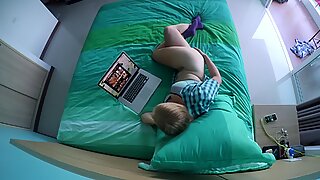 watching porn and masturbating