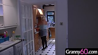 Granny comes home from a day of shopping and finds a young masked intruder in the house!