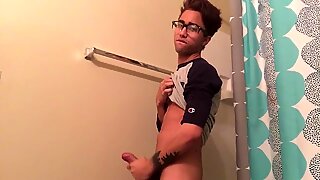 Amateur Gerald Stroking His Big Dick