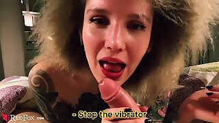 Boyfriend Control Vibrator While Babe Sensual Sucking - Cum