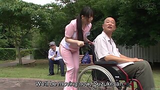 Subtitles bizarre Japanese half naked caregiver