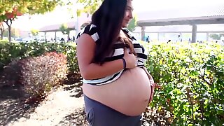pregnant street-pretty young face ugly belly